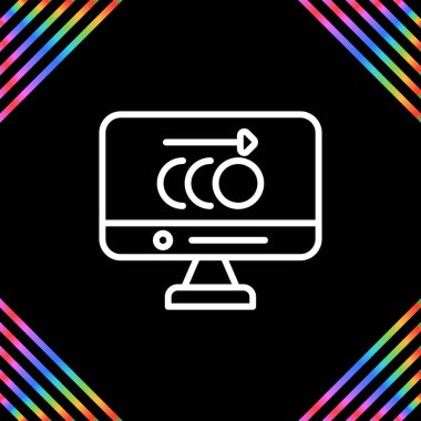 Animasyon web simgesinin vektör çizimi