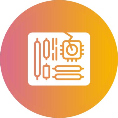 Anakart. Web simgesi basit illüstrasyon