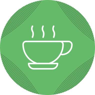 Sıcak kupa web simgesi, basit illüstrasyon 