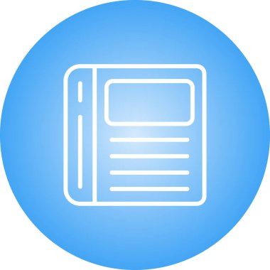 kitap düz simgesi, vektör illüstrasyonu