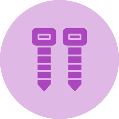 Kablo bağı simgesi, vektör illüstrasyonu basit tasarım