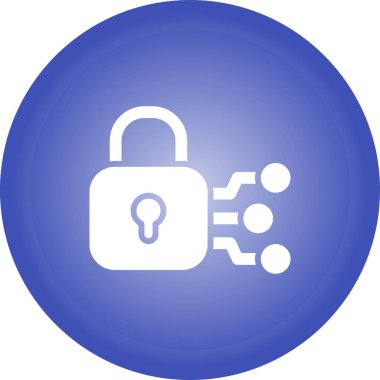 Kilit simgesi, Ağ Güvenliği sembolü, vektör illüstrasyonu. düz tasarım biçimi 