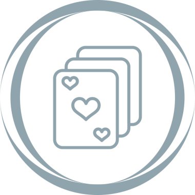 Kartlar. Web simgesi basit illüstrasyon