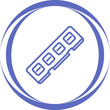 Ram Bellek Vektörü İşareti, Beyaz üzerine izole edilmiş doğrusal renkli Pictogram. Rastgele Erişim Bellek Sembolü, Logo İllüstrasyonu.
