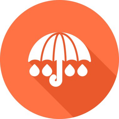 şemsiye ağ simgesi, vektör illüstrasyonu