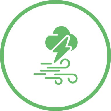 Fırtına bulutu kutsal kişilerin resmi, vektör çizim       