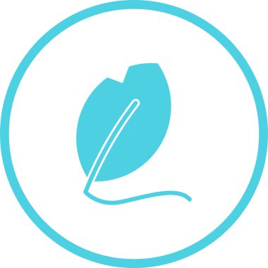 Tüy kalem. Web simgesi basit illüstrasyon