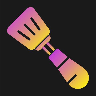 Spatula Simgesinin Vektör illüstrasyonu 