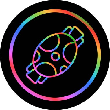 Şeker Web simgesi, basit illüstrasyon 