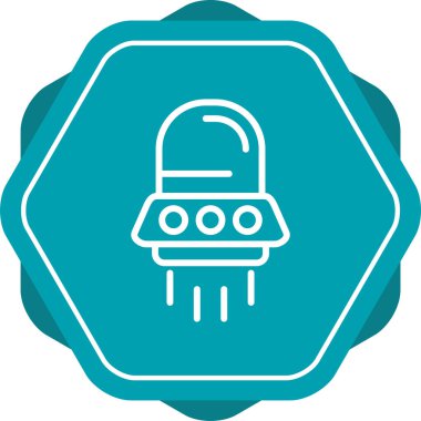 UFO web simgesinin vektör illüstrasyonu 