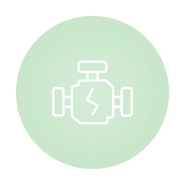 araba motoru simgesi vektör illüstrasyonu   