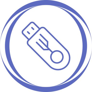 usb flash disk simgesinin vektör çizimi 