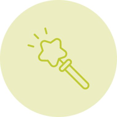 Sihirli Değnek Modern simgesinin vektör çizimi     