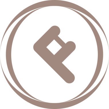 Diş ipi simgesi, basit tarzı