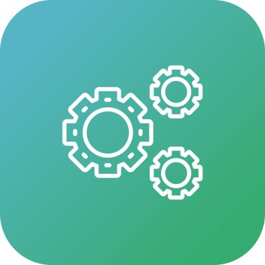 dişli web simge vektör çizim 