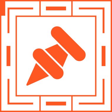 Pushpin web simgesi vektör illüstrasyonu