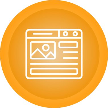 Web tasarım simgesi, web geliştirme konsepti, vektör illüstrasyonu 