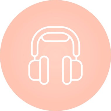 kulaklıklar web simgesi, vektör illüstrasyonu