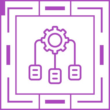 Yazılım Tanımlı Ağ Vektörü Simgesi 