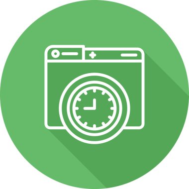 Saat. Web simgesi basit illüstrasyon 