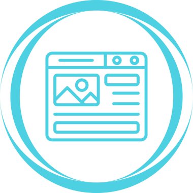 Web tasarım simgesi, web geliştirme konsepti, vektör illüstrasyonu 