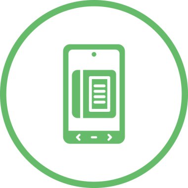 E Kitap biçimindeki simge vektör illüstrasyonu 