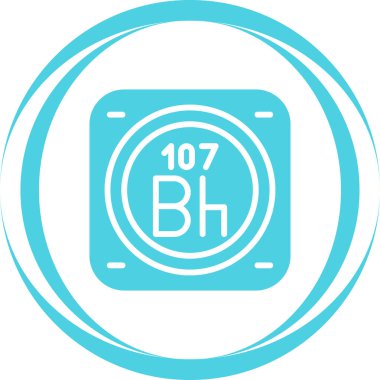 Periyodik tablonun kimyasal elementinin web illüstrasyonu