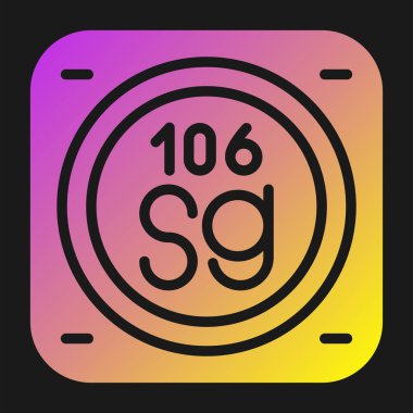 Kimyasal Element Web simgesi vektör çizimi