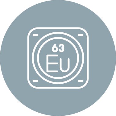 Kimyasal Element Web simgesi vektör çizimi