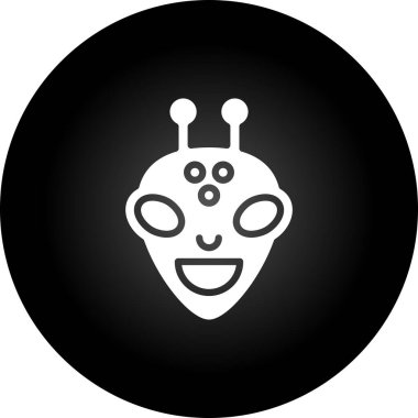 Uzaylı web simgesi, basit vektör illüstrasyonu 