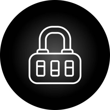 Beyaz arkaplanda asma kilit web simgesi, vektör illüstrasyonu 