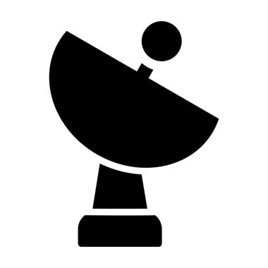 Uydu Tabağı web simgesi, basit vektör illüstrasyonu