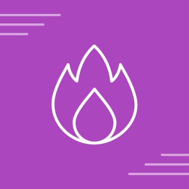 Alevler. Web simgesi basit illüstrasyon 