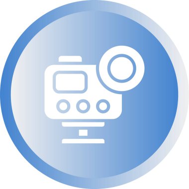 GoPro kamera. Web simgesi basit illüstrasyon