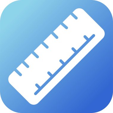 cetvel web simgesi basit illüstrasyon