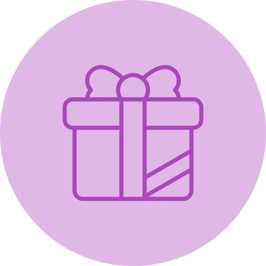 Hediye kutusu simgesi, hediye kutusu işareti, vektör illüstrasyonu 