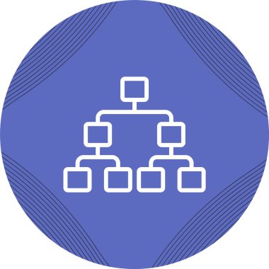 Karar ağaçları. Web simgesi basit illüstrasyon