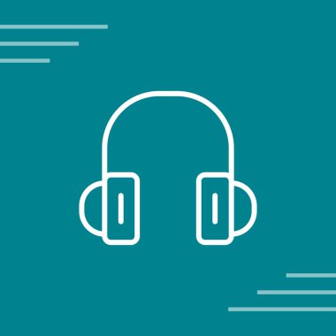 kulaklıklar web simgesi, vektör illüstrasyonu