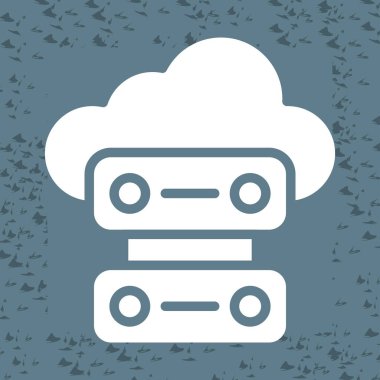 Modern Veri Merkezi simgesinin vektör illüstrasyonu     