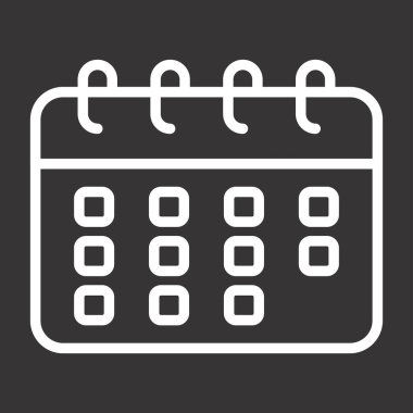 Takvim. Web simgesi basit tasarım 