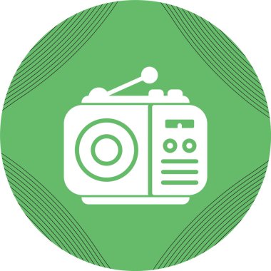 Radyo. Web simgesi vektör illüstrasyonu 