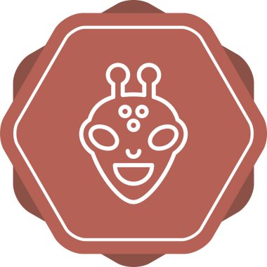 Uzaylı web simgesi, basit vektör illüstrasyonu 