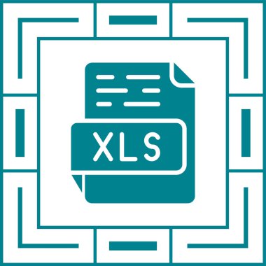 Logo XLS dosya simgesi, vektör illüstrasyonunun modern tasarımı 