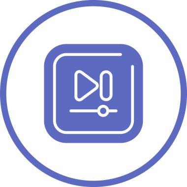 vector illustration of Video Next Track Square icon