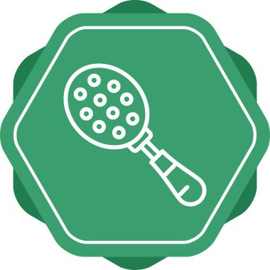 Slotted Spoon simgesi tasarımı. vektör illüstrasyonu.