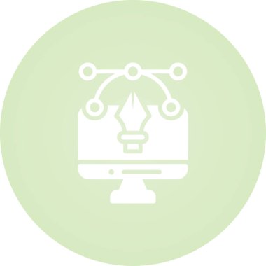 Grafik Tasarım Web simgesi vektör illüstrasyonu