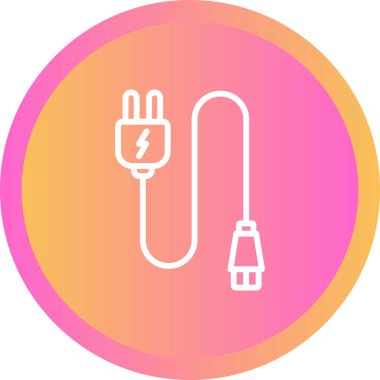 Kablo TV simgesi, basit vektör illüstrasyonuName