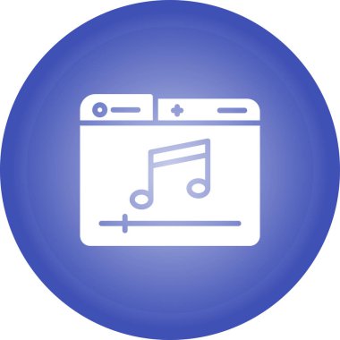 müzik çalar simgesi, vektör illüstrasyonu 