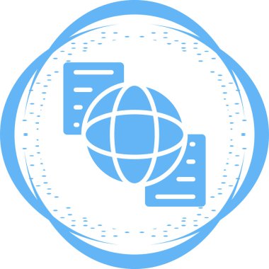 Belge Paylaşımı Web simgesi vektör çizimi