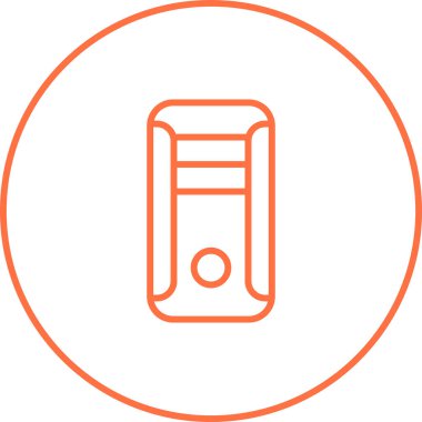 Bilgisayar kılıfı Pc satır simgesi. mobil konsept ve web tasarımı için doğrusal stil işareti. cpu kule kutusu anahat vektör simgesi. Sembol, logo illüstrasyonu. Vektör grafikleri